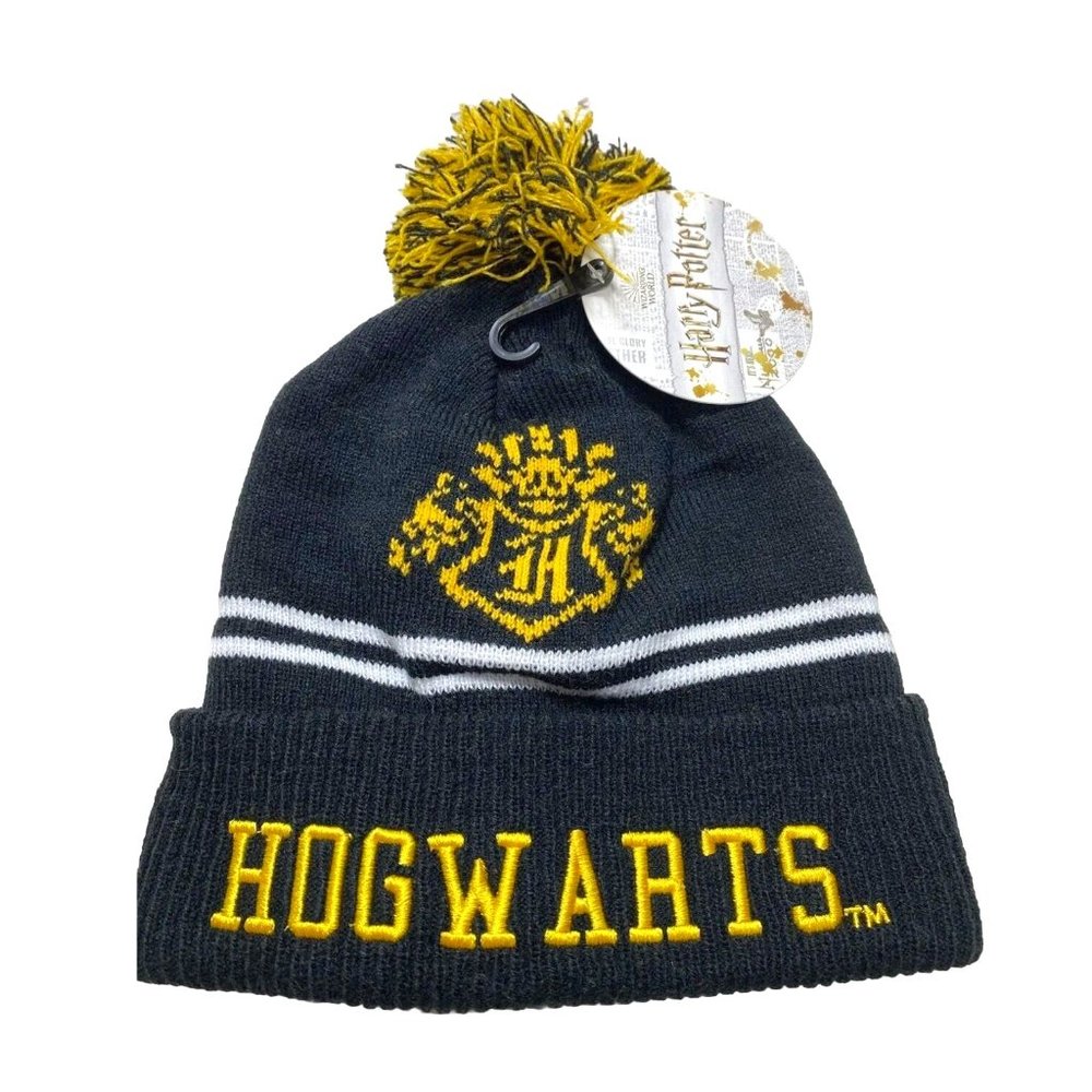 Black Harry Potter Hogwarts Women's Winter hat One Size Fits All - Brand New